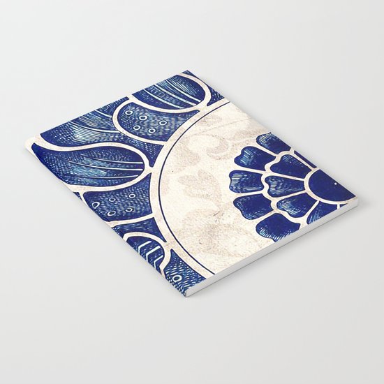 Blue Oriental Vintage Tile 05 Notebook