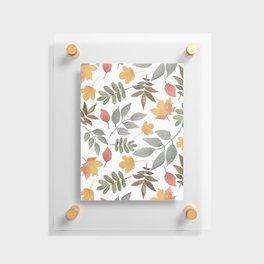 Fall Leaves Pattern Floating Acrylic Print