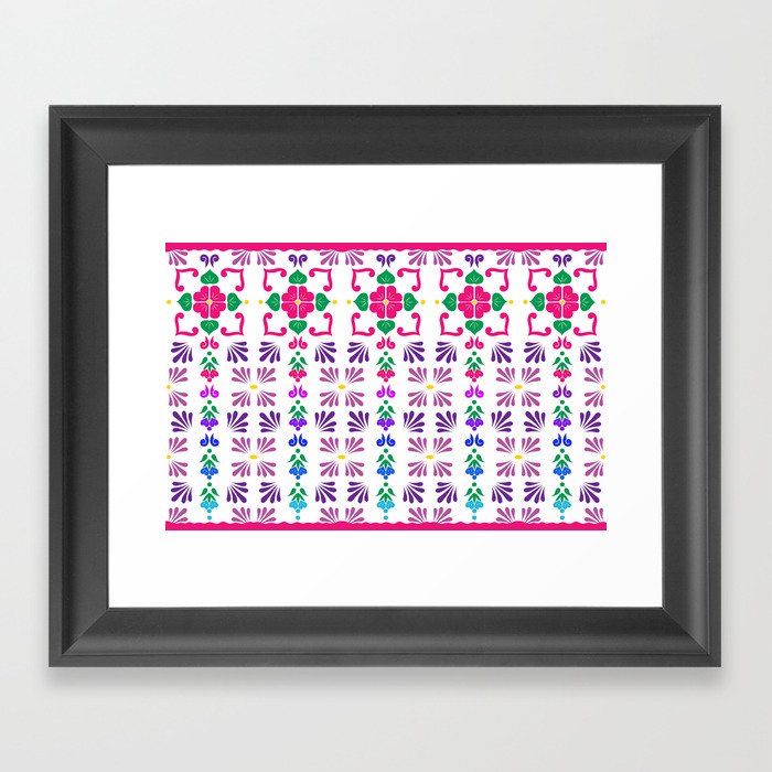 Pink 3, Framed Talavera Flower Framed Art Print