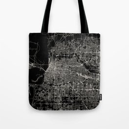 Memphis USA - B&W City Map Tote Bag