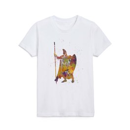 Greek warrior in watercolor Kids T Shirt