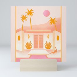 Palm Springs Home – Tangerine Mini Art Print