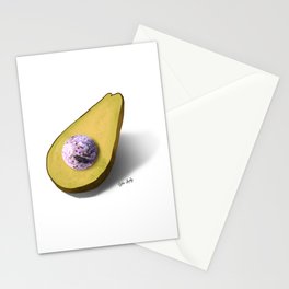 Disco avocado pink- white/transparent background Stationery Card