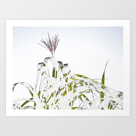Leaves - White Art Print