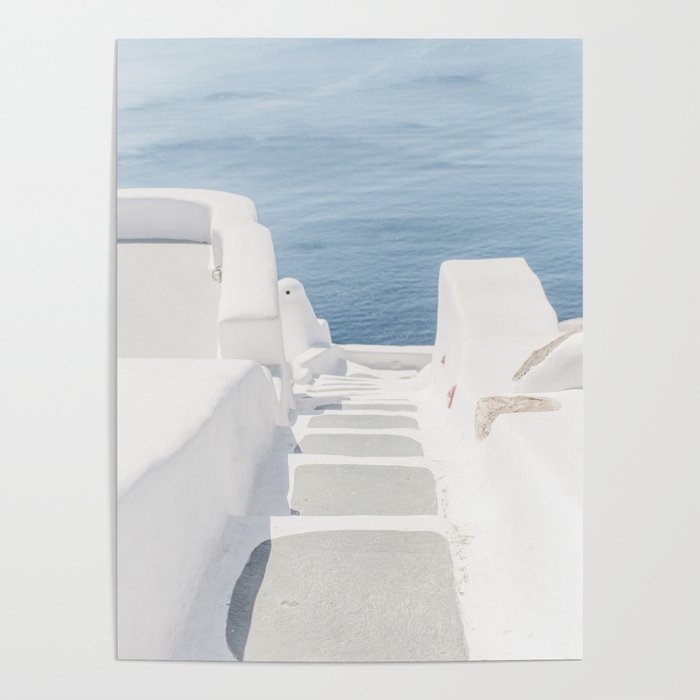 Santorini Stairway Poster