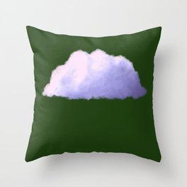 Emerald Green nuvem Throw Pillow