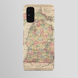 Map Of Michigan 1856 Android Case