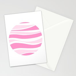 Deep Sea - Pink Abstract Minimalistic Art Design Pattern Stationery Card