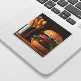 Hamburger & Fries Sticker