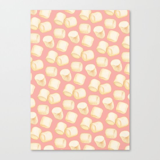 Marshmallow Pattern - Pink Canvas Print