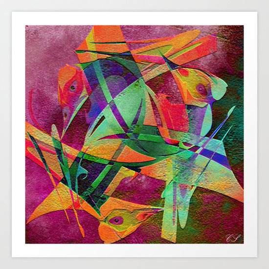 " Rainbow bird " Art Print
