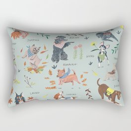 Dog lover person cute dogs breed pattern Rectangular Pillow