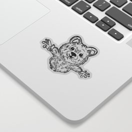 Funny Cute Wombat In Jump Sticker