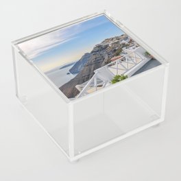 Santorini, Greece, Hotel Balcony Views Acrylic Box