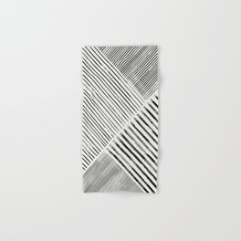 Black and White Stripes, Abstract Hand & Bath Towel