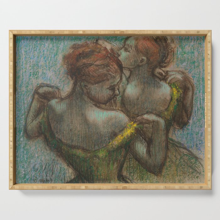 Edgar Degas "Two dancers - half-length" Serving Tray