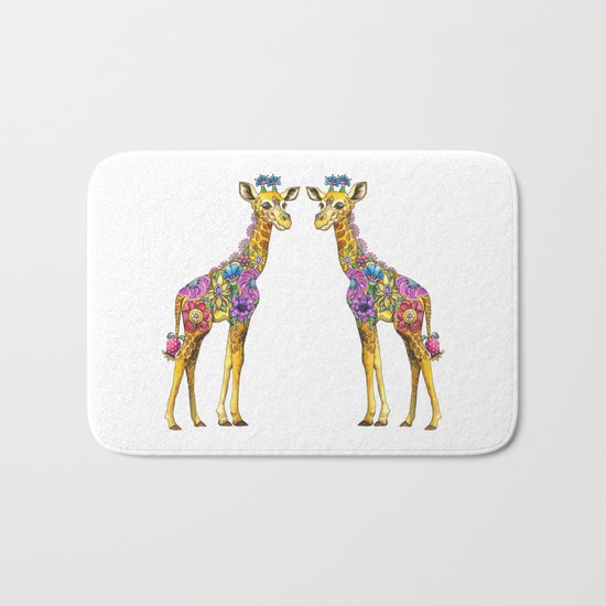 Geraldine the Genuinely Nice Giraffe Bath Mat