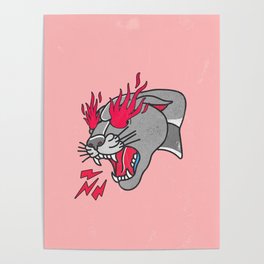 Panther Flame Poster