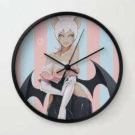 Rouge in Pink Wall Clock