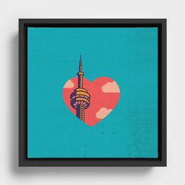 Toronto Love Framed Canvas