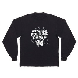 Origami Paper Folding Easy Crane Japanese Long Sleeve T-shirt