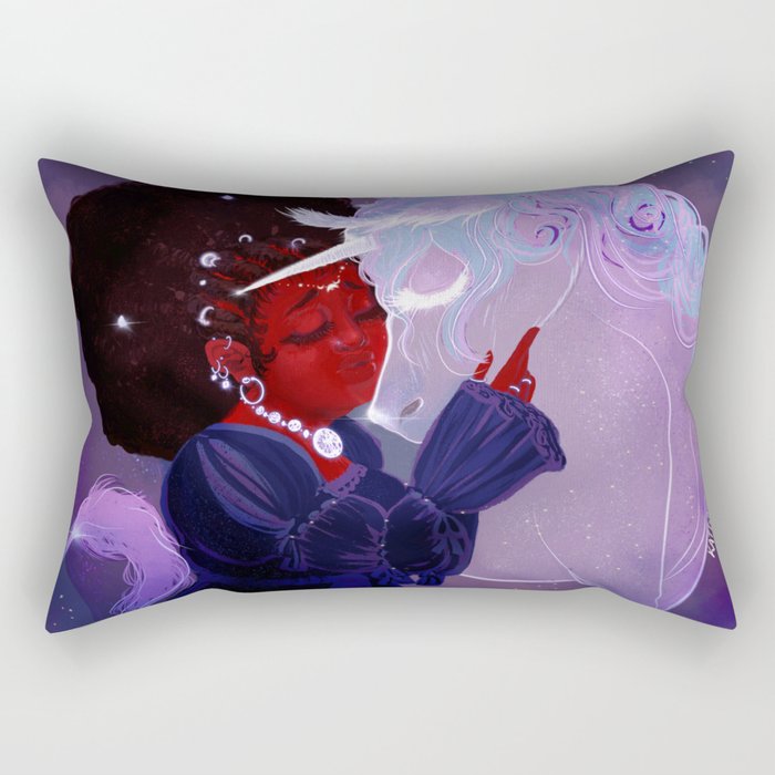 Night Unicorn Rectangular Pillow