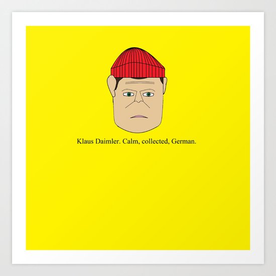 Klaus Daimler. Calm, collected, German. Art Print