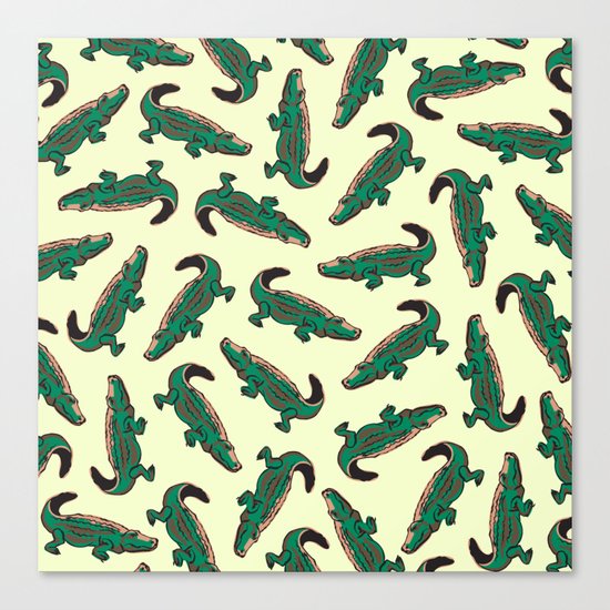 crocodile pattern Canvas Print
