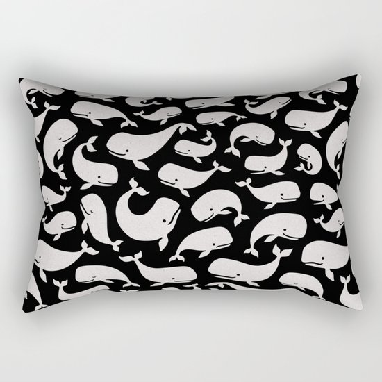 Moby Dick - Black Pearl Rectangular Pillow