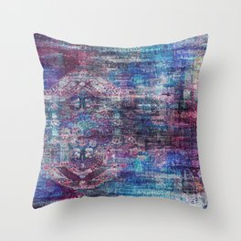 Blue Genie Abstract Area Rug Throw Pillow