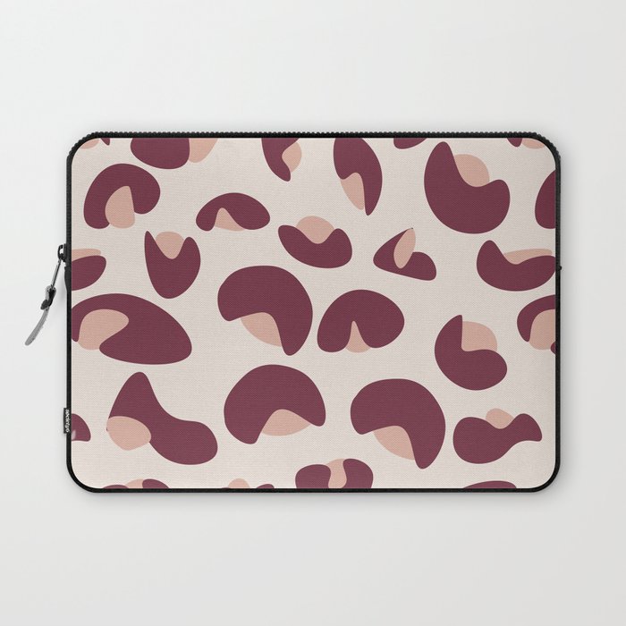 Abstract Seamless Leopard Print Pattern - Catawba and Alabaster Laptop Sleeve
