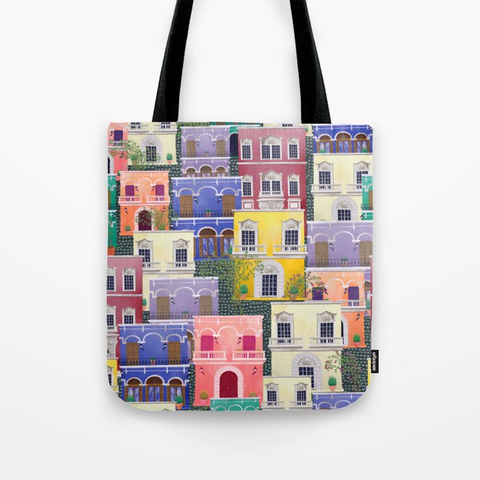 Puerto Rico architecture pattern in spring Tote Bag