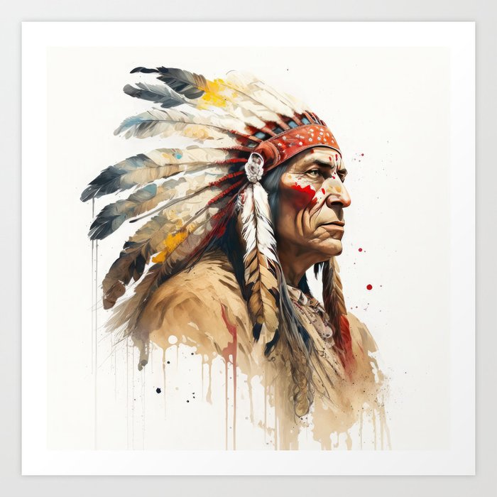 Native American Chief  Art Print