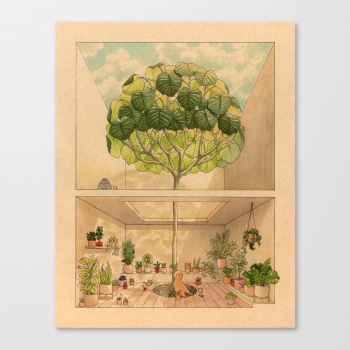 Round Tree Canvas Print