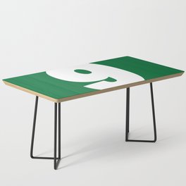 9 (White & Olive Number) Coffee Table