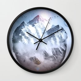 Surreal Mountain Print  Wall Clock