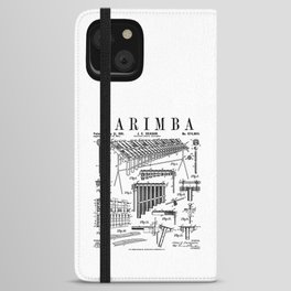 Marimba Player Percussion Musical Instrument Vintage Patent iPhone Wallet Case