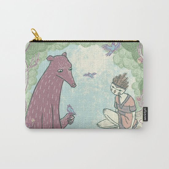 Bear and Bird Carry-All Pouch