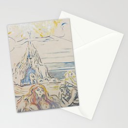 Edvard Munch - The Human Mountain Stationery Card
