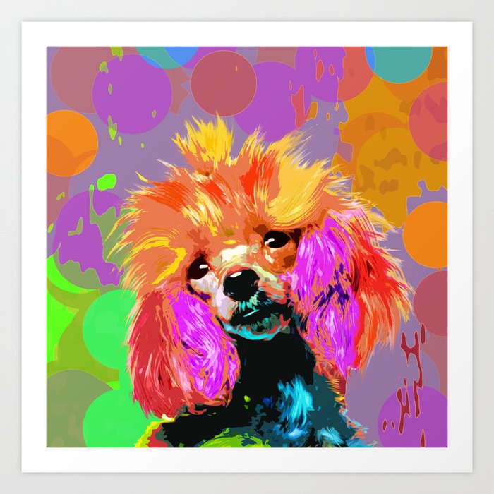 Toy poodle painting top