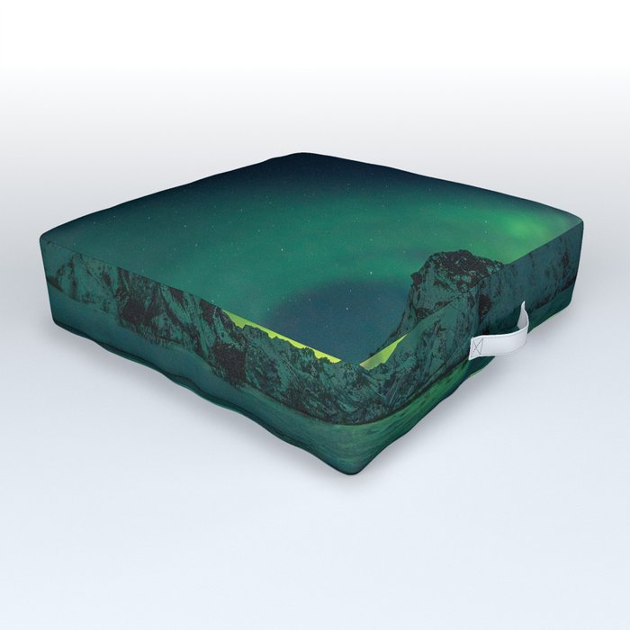 Aurora Borealis Outdoor Floor Cushion