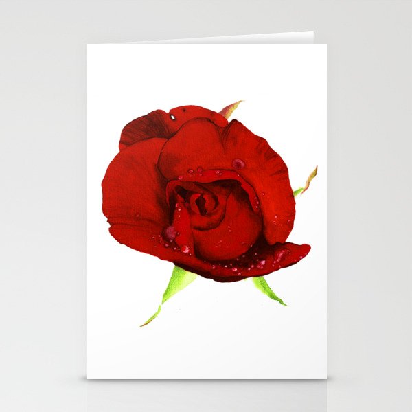 crimson rose Stationery Cards