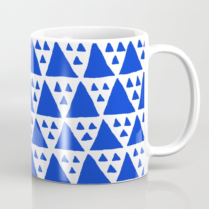 Triangles Big and Small in blue Coffee Mug