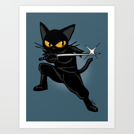 Ninja! Art Print