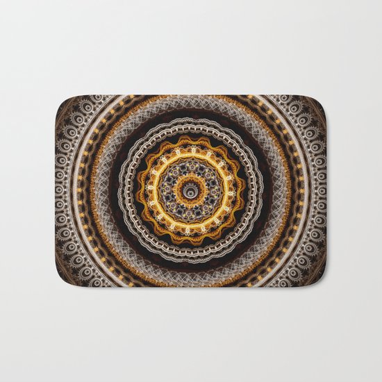 Mandala with tribal patterns Bath Mat