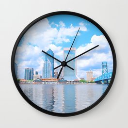 Jacksonville Skyline Florida Wall Clock