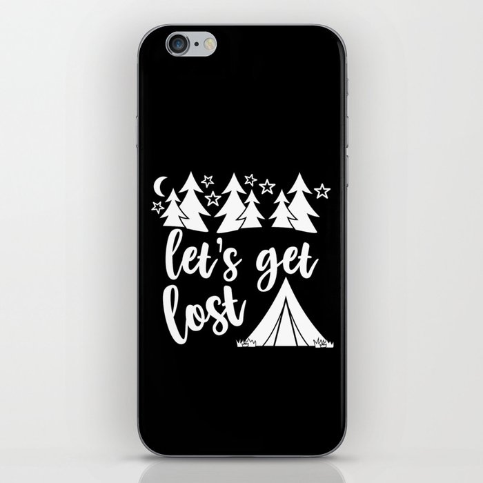 Let's Get Lost Camping Adventure iPhone Skin