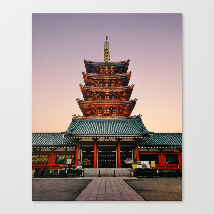 Five-Storied Pagoda at Sensoji Temple Fine Art Print Canvas Print