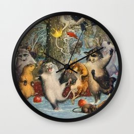 “Christmas in the Woods” by Henry Clayton Hopkins 1920 Wall Clock