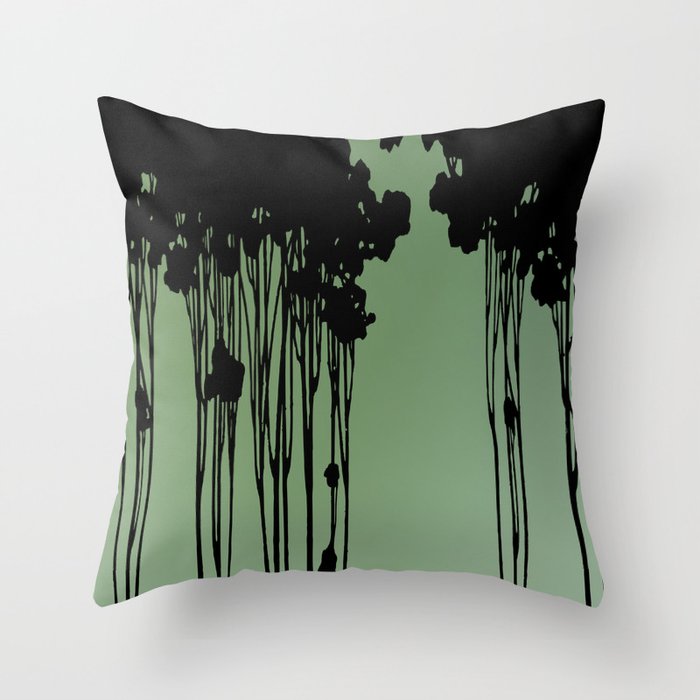 Forest Silhouette by Seasons K Designs Throw Pillow